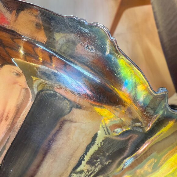 William Hutton & Sons Large Silver Bowl with Handle - Picture 6 of 7